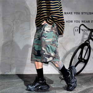Tactical Camouflage Knee Length Shorts , - Streetwear Shorts - Slick Street