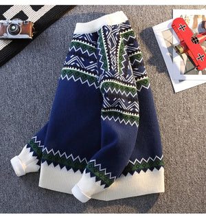 Native Art Knitwear O-Neck Sweater , - Streetwear Sweater - Slick Street