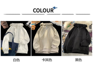 Plain Color Drawstring Style Hoodie , - Streetwear Hoodie - Slick Street