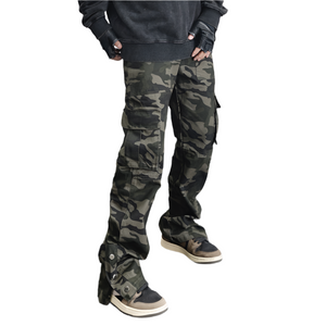 AM23 Straight Camo Cargo Pants , - Streetwear Cargo Pants - Slick Street