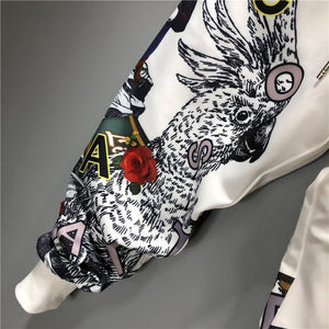 Alphabetic Letter Anime Patchwork Pants , - Streetwear Pants - Slick Street