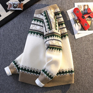 Native Art Knitwear O-Neck Sweater , - Streetwear Sweater - Slick Street