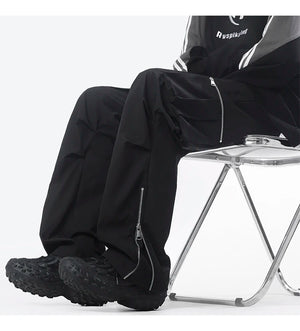 Ankle Length Half Zipper Pants , - Streetwear Pants - Slick Street