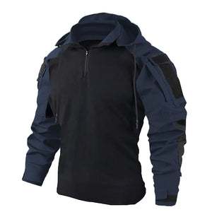 Titan Wolf Combat Tactical Jacket Navy blue, S - Streetwear Jacket - Slick Street