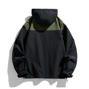 High Neck Two Tone Cargo Bomber Jacket , - Streetwear Jacket - Slick Street