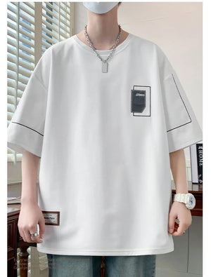 Plain Color Short Sleeved T-Shirt , - Streetwear T-Shirts - Slick Street