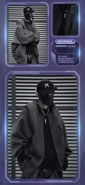 Alien 'i' Techwear Hoodie , - Streetwear Hoodie - Slick Street