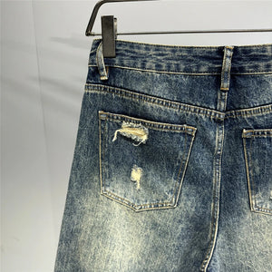Indigo 26 Blue Distressed Jeans , - Streetwear Jeans - Slick Street