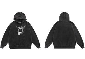 Ebony Black Doberman Dog Pullover Hoodie , - Streetwear Hoodie - Slick Street