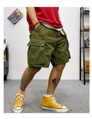 Tactical Multi-Pocket Cargo Shorts , - Streetwear Shorts - Slick Street