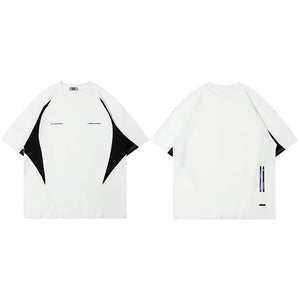 Casual Sport Style Oversized T-Shirt White, S - Streetwear T-Shirts - Slick Street