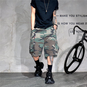 Tactical Camouflage Knee Length Shorts , - Streetwear Shorts - Slick Street