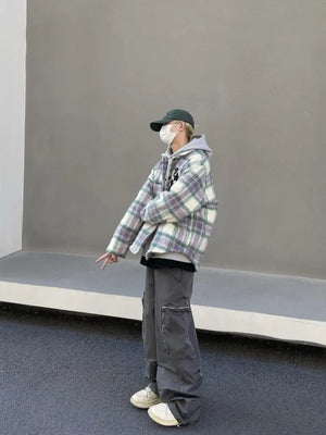 Large Knee Pocket Baggy Pants , - Streetwear Pants - Slick Street