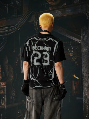 Mosaic Loose Sports Jersey , - Streetwear T-Shirts - Slick Street