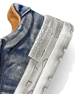 Washed Denim Low - Stonewash , - Streetwear Shoes - Slick Street