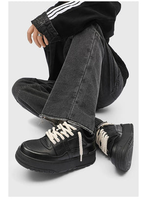 Rope Court Low - Deep Black , - Streetwear Shoes - Slick Street