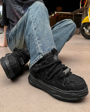 Wraith Low - Triple Black , - Streetwear Shoes - Slick Street