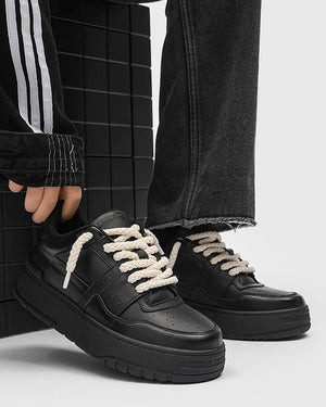 Rope Court Low - Deep Black , - Streetwear Shoes - Slick Street