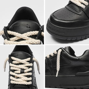 Rope Court Low - Deep Black , - Streetwear Shoes - Slick Street