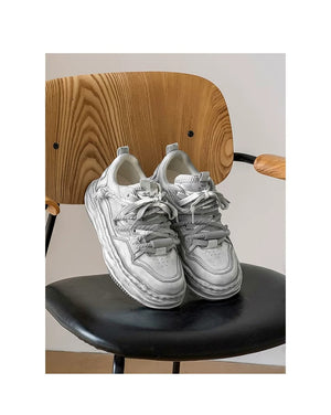 Wraith Low - Distressed White , - Streetwear Shoes - Slick Street