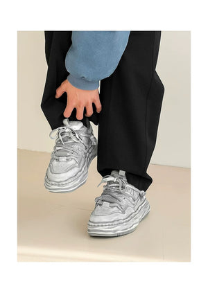 Wraith Low - Distressed White , - Streetwear Shoes - Slick Street