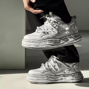 Wraith Low - Distressed White , - Streetwear Shoes - Slick Street