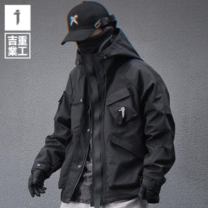 Night Industry Urban Techwear Jacket , - Streetwear Jacket - Slick Street