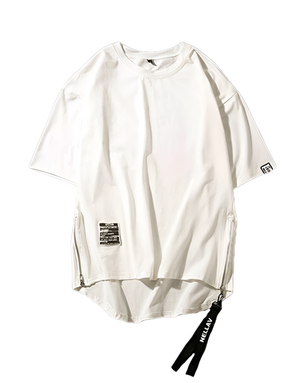 Basic Zip T-Shirt , - Streetwear T-Shirts - Slick Street