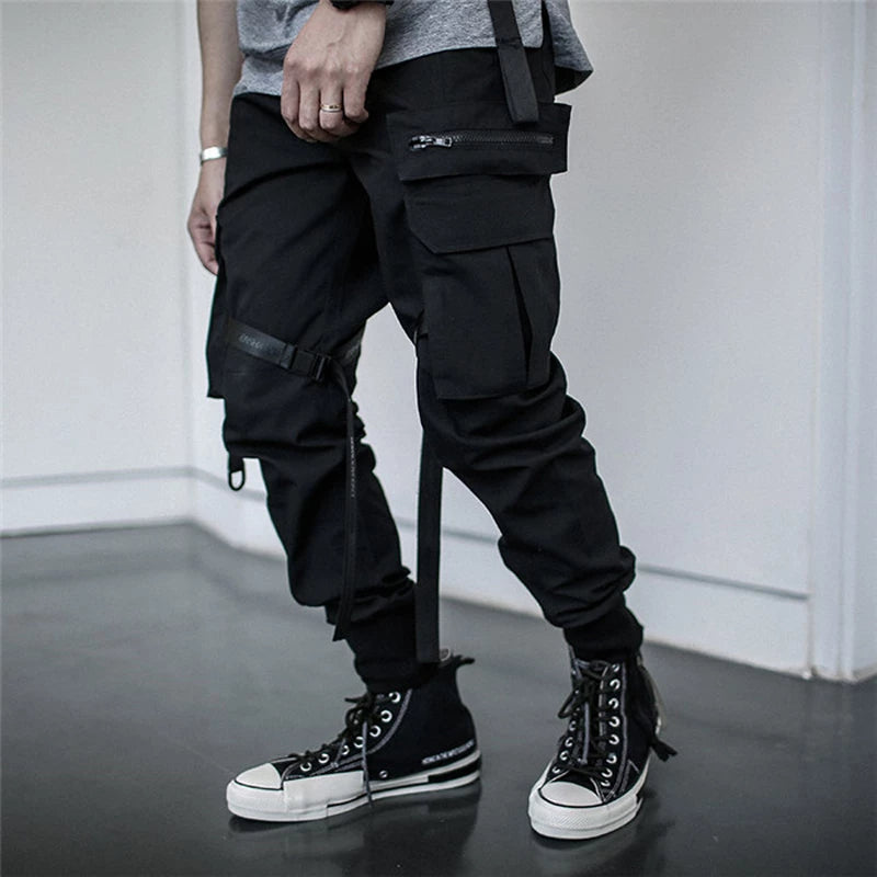 BasicxRibbon Cargo Pants ,  - Streetwear Pants - Slick Street