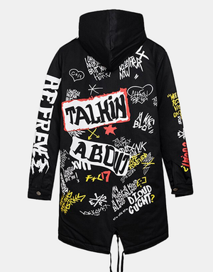 NightLife Parka Coat Black, XS - Streetwear Coats - Slick Street