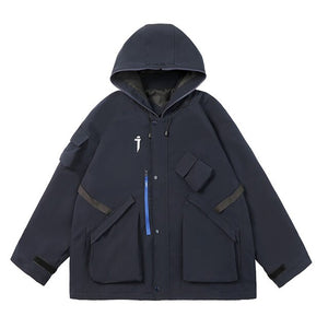 i Techwear Jacket Navy, XS - Streetwear Hoodie - Slick Street