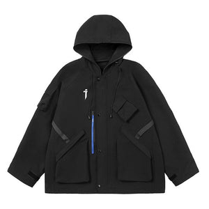 i Techwear Jacket Black, XS - Streetwear Hoodie - Slick Street