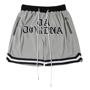 JA JORDANA Gym Shorts Gray, XS - Streetwear Shorts - Slick Street
