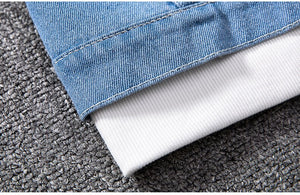 S Denim Hooded Jacket , - Streetwear Jackets - Slick Street