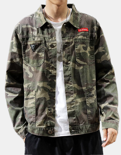 Suprems Demin Jacket Camouflage, XS - Streetwear Jackets - Slick Street
