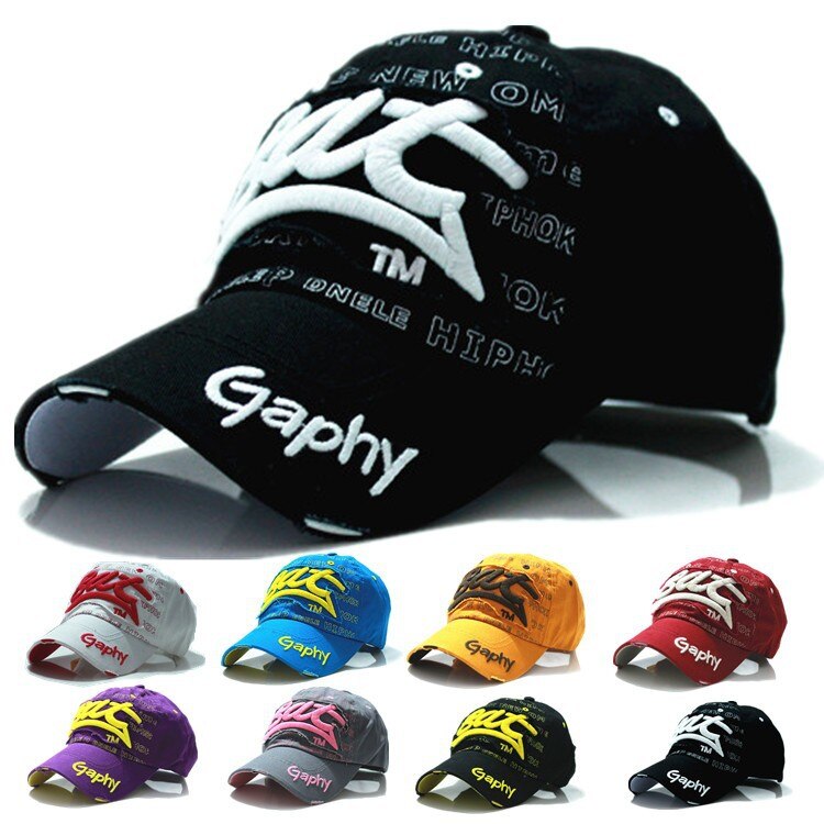 Bat Gaphy Distressed Baseball Cap (15 Colours) ,  - Streetwear Hats - Slick Street