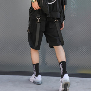 Black Bermuda 'Origin' Shorts , - Streetwear Shorts - Slick Street