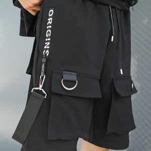 Black Bermuda 'Origin' Shorts , - Streetwear Shorts - Slick Street