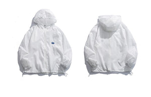 P1 Windbreaker Jacket White, XS - Streetwear Jacket - Slick Street