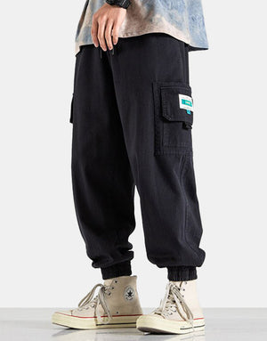 Patch Joggers Black, XS - Streetwear Joggers - Slick Street