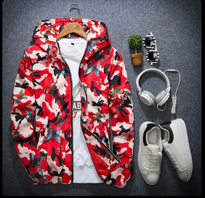 Butterfly Camo Windbreaker , - Streetwear Jackets - Slick Street