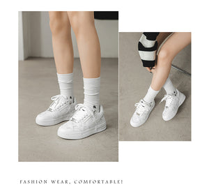 Star Eli1 Skate Sneakers - White , - Streetwear Shoes - Slick Street
