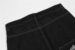 Dollar Print Black Denim Jeans , - Streetwear Jeans - Slick Street