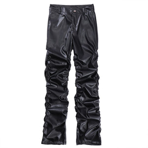 AV1 Black Leather Pants XS, Black - Streetwear Pants - Slick Street
