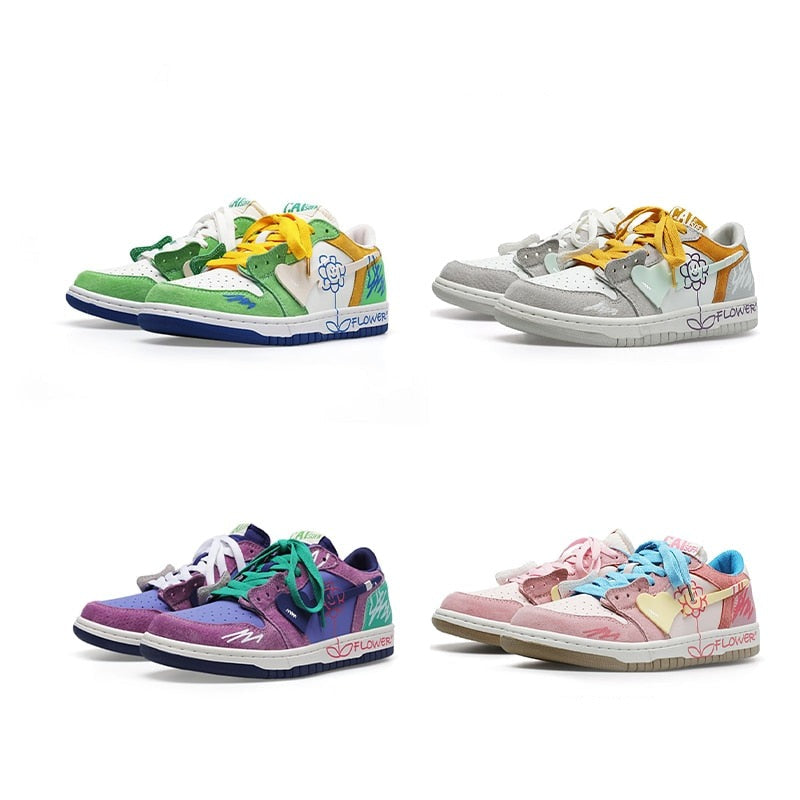 SB Flower Skate Sneakers ,  - Streetwear Shoes - Slick Street