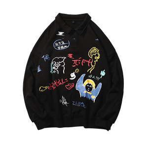 Retro Artwork Long Sleeve Shirt , - Streetwear Shirt - Slick Street