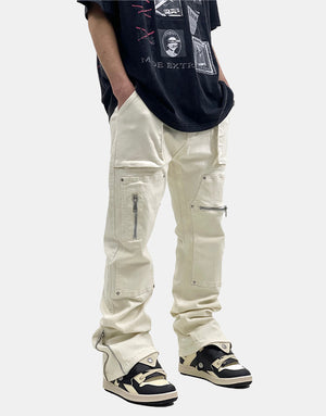 StreetIV Patchwork Zipper Pants , - Streetwear Cargo Pants - Slick Street