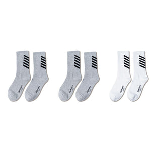 V1AZ Socks (3 PACK) 2 pcs gray 1 white, One Size - Streetwear Socks - Slick Street