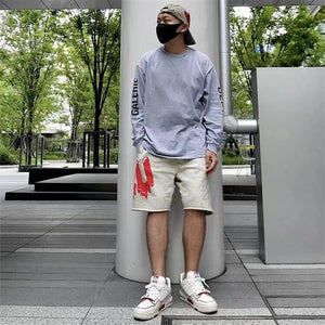 EU Saint Red Heart Shorts , - Streetwear Shorts - Slick Street