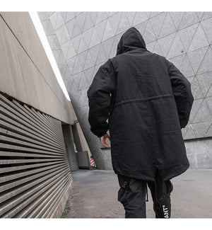 Black Out V1 Trench Coat , - Streetwear Jacket - Slick Street